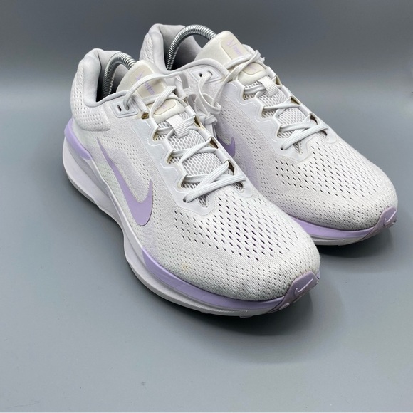 Nike Shoes - Nike White Lavender Mesh Lace-Up Womens Sneakers​